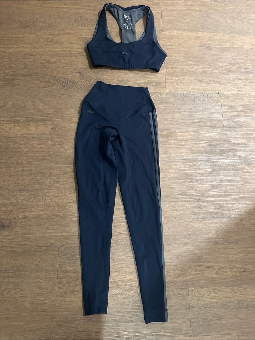 SET Active LUXFORM® LUX DUO STRIPE LEGGINGS + TOP- INDIGO
